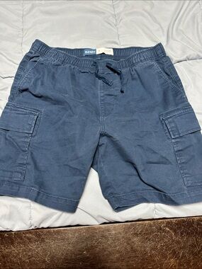 Old Navy Men's Dark Blue Cargo Drawstring Shorts